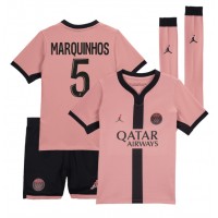 Paris Saint-Germain Marquinhos #5 Fußballbekleidung 3rd trikot Kinder 2024-25 Kurzarm (+ kurze hosen)